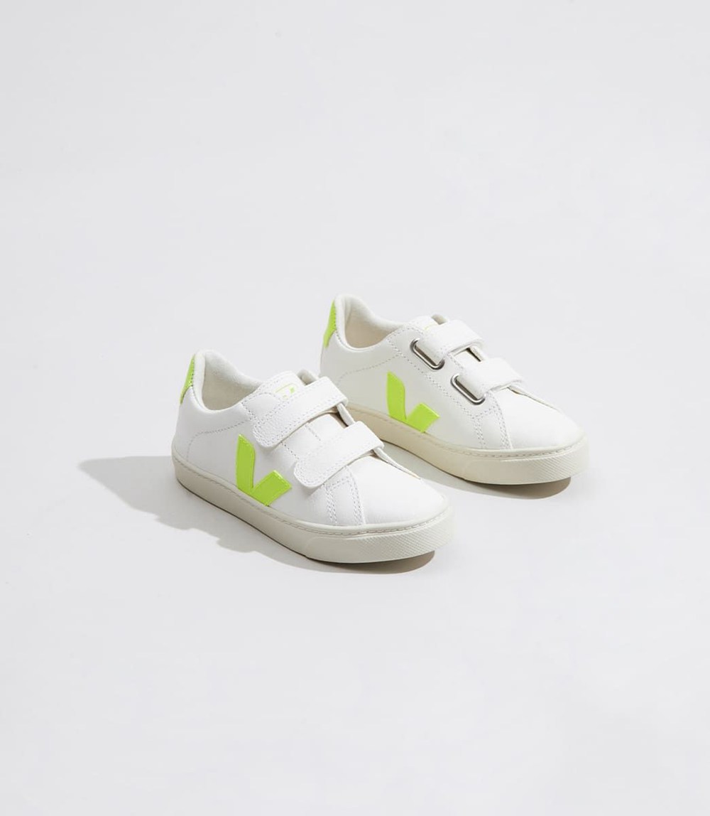 Veja Sneakers Kids - Esplar Velcro Chromefree - White - 6385XEWZP